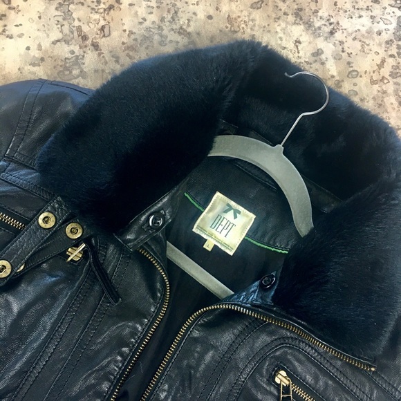 DEPT Real Leather Motorcycle Jacket - Picture 2 of 11